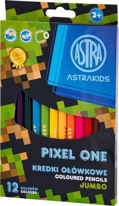 Lápices de colores ASTRA Pixel One jumbo 12 uds
