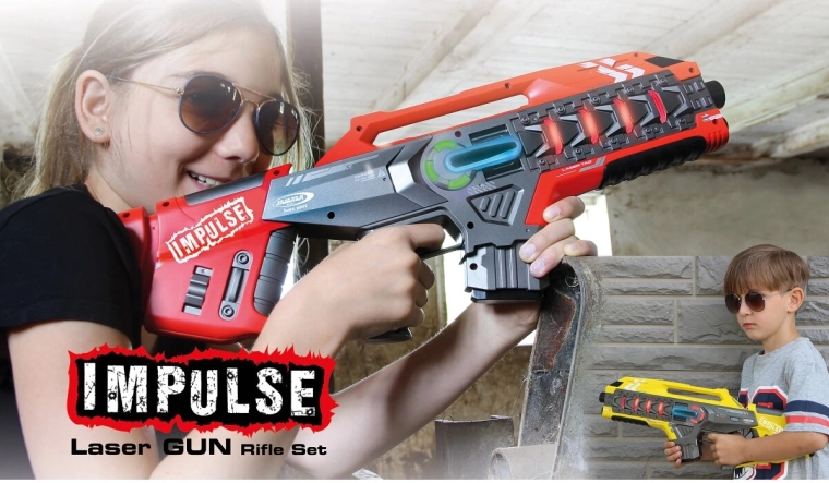 Impulse laser tag set de pistolas amarillo/rojo