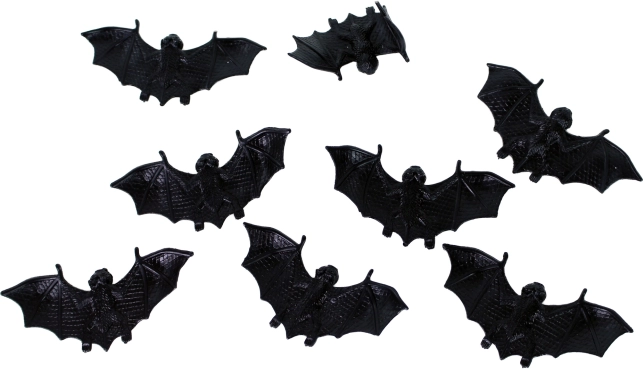 Murciélagos decorativos de plástico para Halloween