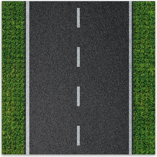 Base de construcción de diseño Carretera recta 25,5 x 25,5 cm