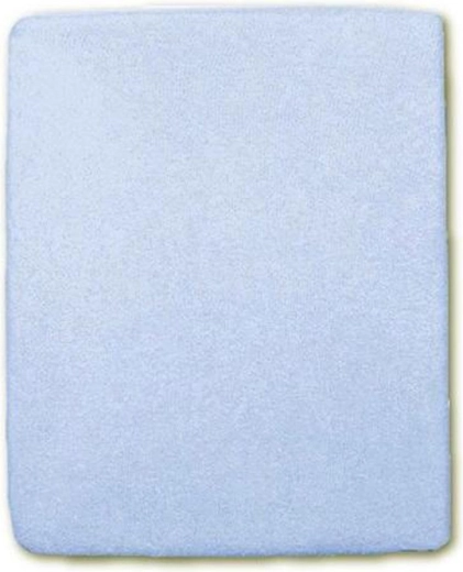 Sábana impermeable de rizo 120 × 60 azul claro