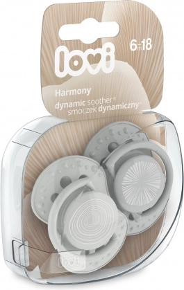 Chupete dinámico de silicona LOVI Harmony 6–18 m, 2 uds., para niños