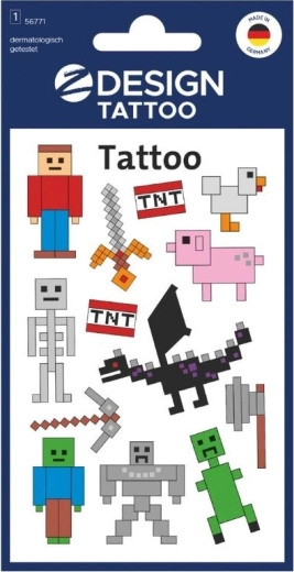 Tatuaje Pixel para niños