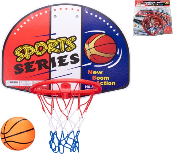 Canasta de baloncesto infantil con pelota 47,5 × 28 × 35,5 cm