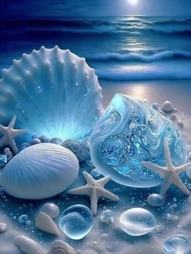 Norimpex pintura por números Conchas blancas en la playa 40 × 50 cm