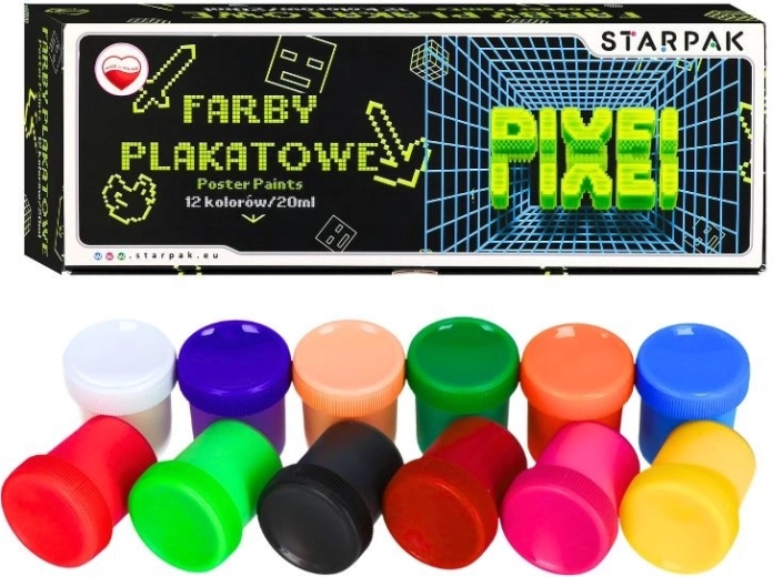 Pinturas de póster Game Pixel, 12 colores