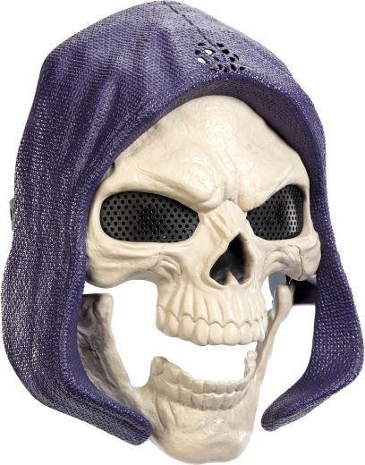 Aspecto icónico de Skeletor con capucha