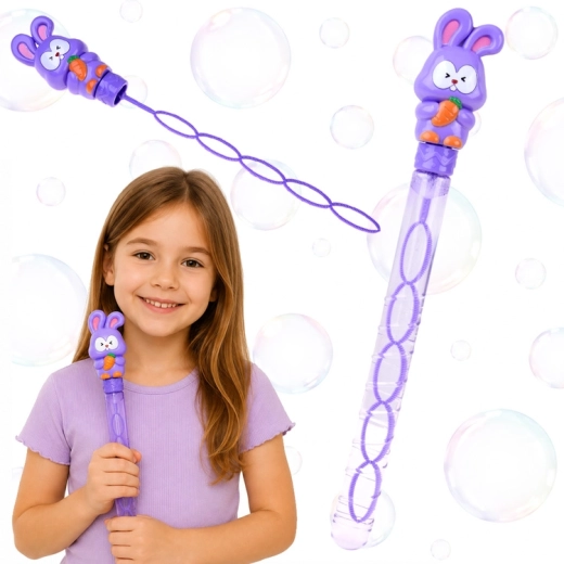 Burbujas infantiles con conejito y varita larga - 1 pieza