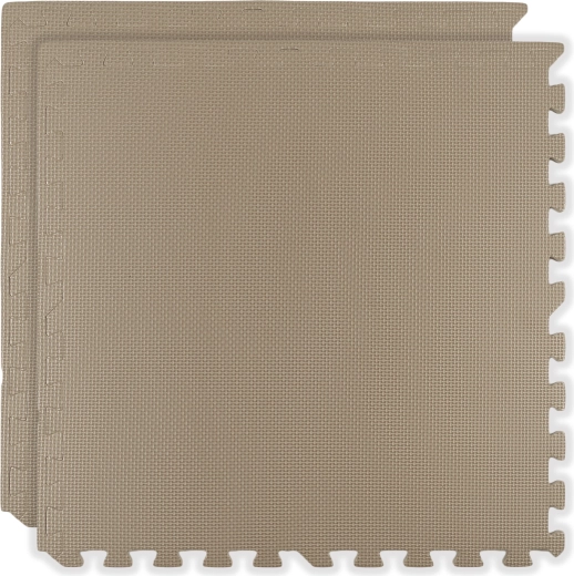 Alfombra de suelo de espuma HUMBI 120 × 60, puzles grandes impermeables, 2 piezas, beige claro