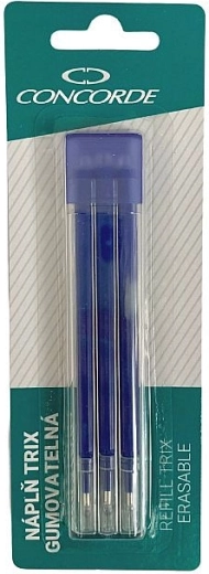 Recambios para bolígrafo borrable CONCORDE TRIX 0,7 mm, azul, 3 uds.