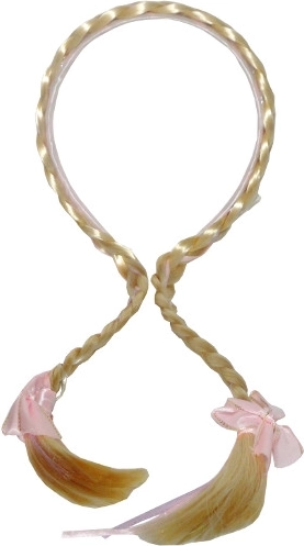 Diadema colorida con dos trenzas dobles