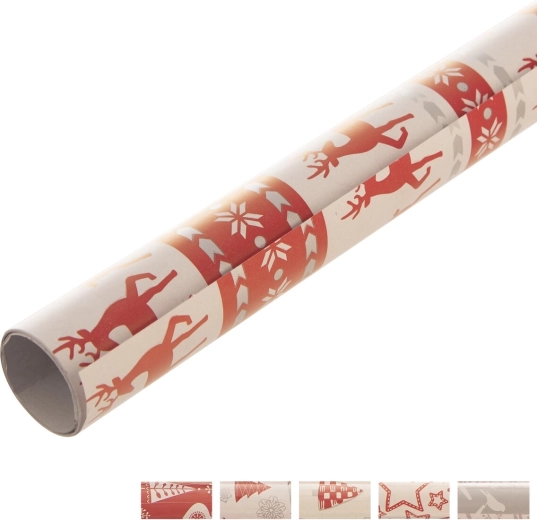 Papel de regalo navideño en hoja 200 × 70 cm, mezcla de motivos