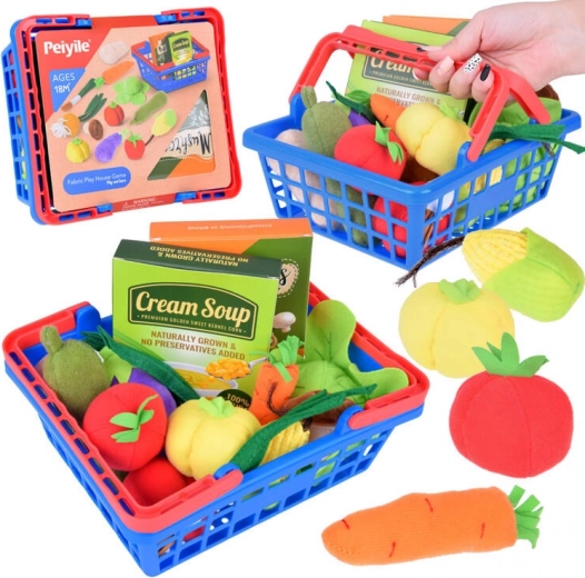 Set cosmético de juguetes de verduras blandas verdes