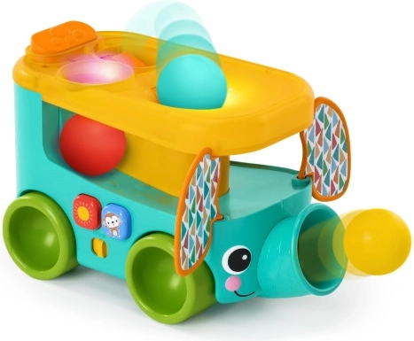 Cochecito encajable con pelotas Pop & Roll Safari Bus de Bright Starts