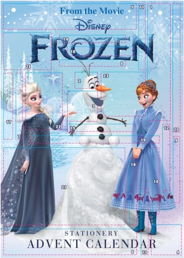 Calendario de Adviento Frozen con sorpresas de papelería