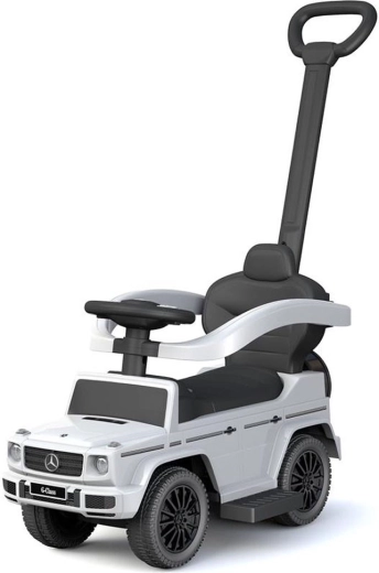 Correpasillos infantil con barra de empuje Mercedes-Benz G-Class Baby Mix blanco