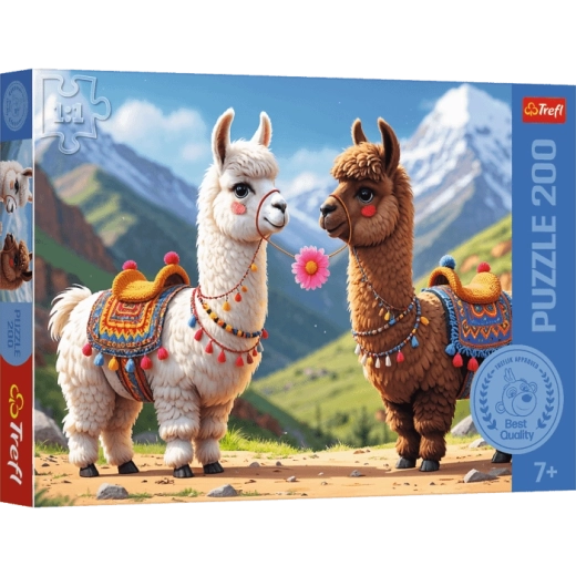 Puzzle TREFL Llamas coloridas 200 piezas