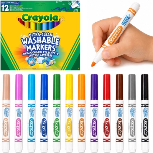 Set de rotuladores lavables para dibujo de 12 colores