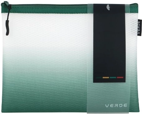 Carpeta de malla con cremallera Verde A5 verde