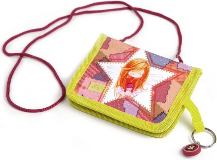 Monedero escolar infantil para el cuello Miss Molly con cordón y llavero - 1 pieza