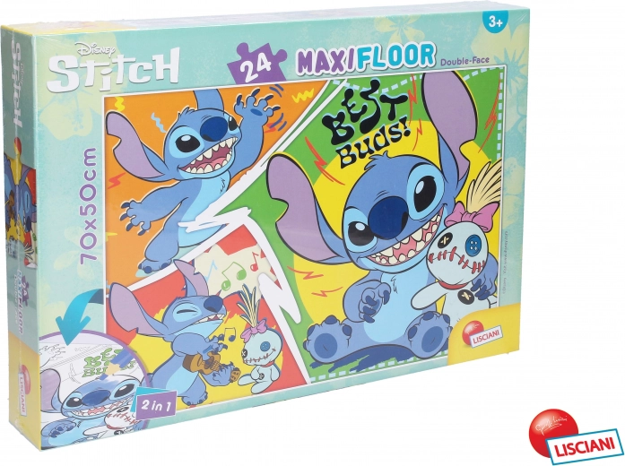 Maxi puzle STITCH de doble cara, 24 piezas