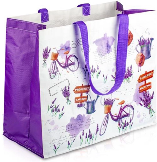 Bolsa de compra con motivo de lavanda 43 × 37 × 21,5 cm
