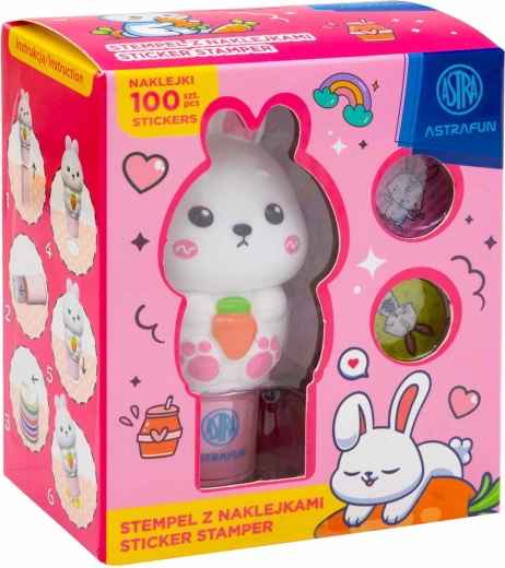 Sello Astra con pegatinas 100 uds – conejo