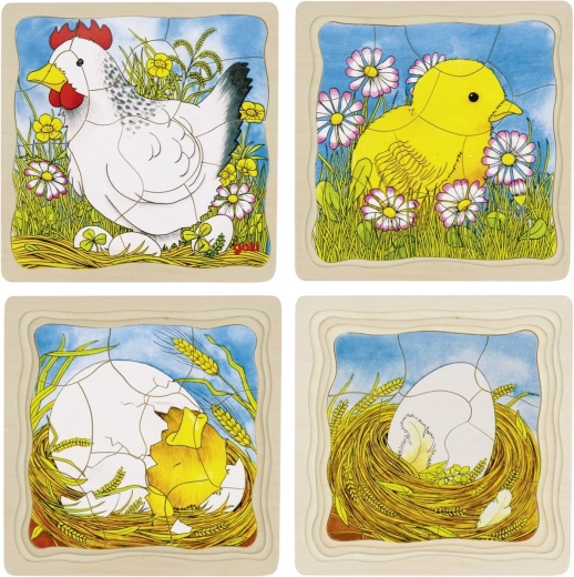 Puzle de desarrollo de madera Gallina GOKI