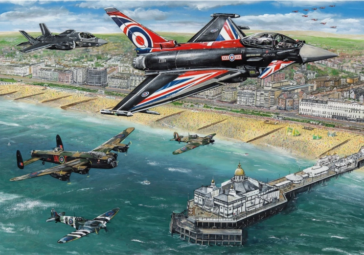 Puzle exhibición aérea sobre Eastbourne 500 piezas GIBSONS