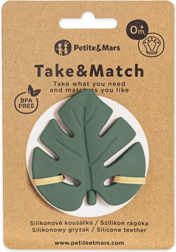 Petite&Mars mordedor de silicona Take&Match misty green