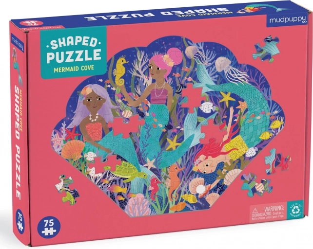 Puzzle con forma de concha Bahía de las hadas marinas 75 piezas