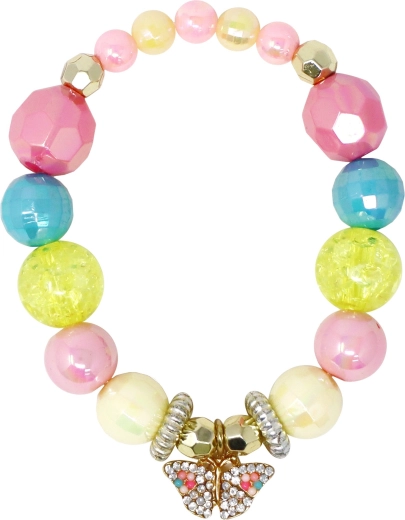 PINK POPPY pulsera con mariposa
