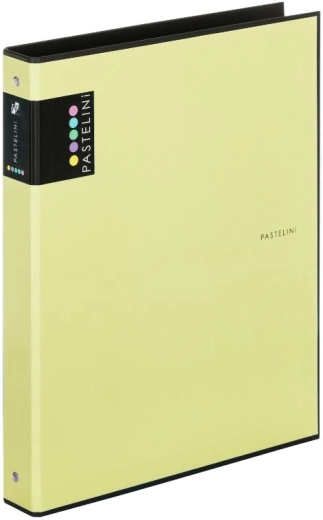 Archivador A4 PASTELINI amarillo, laminado de 4 anillas