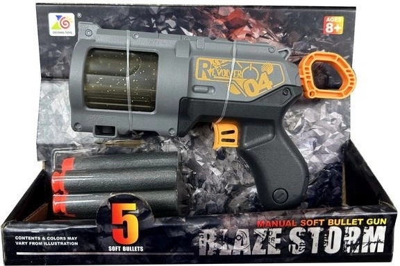 Pistola de dardos de espuma 17 cm con 5 dardos