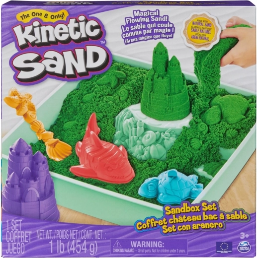 Kinetic Sand – set de arena de mesa verde con bandeja