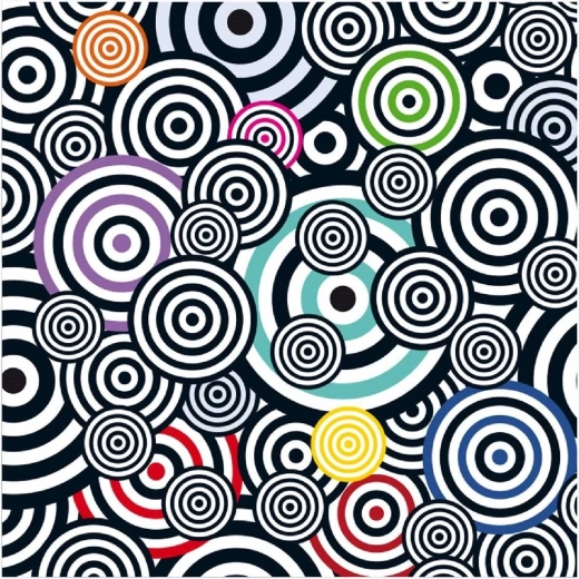 Puzzle cuadrado Curiosi Q Shake patrón V de 70 piezas