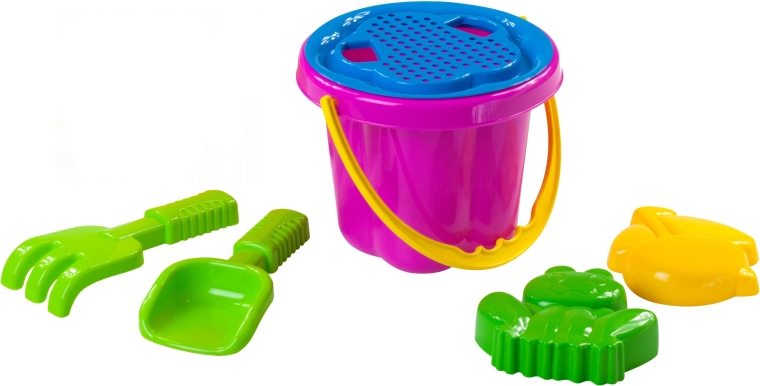 Set de arena con cubo y tamiz de 16 cm