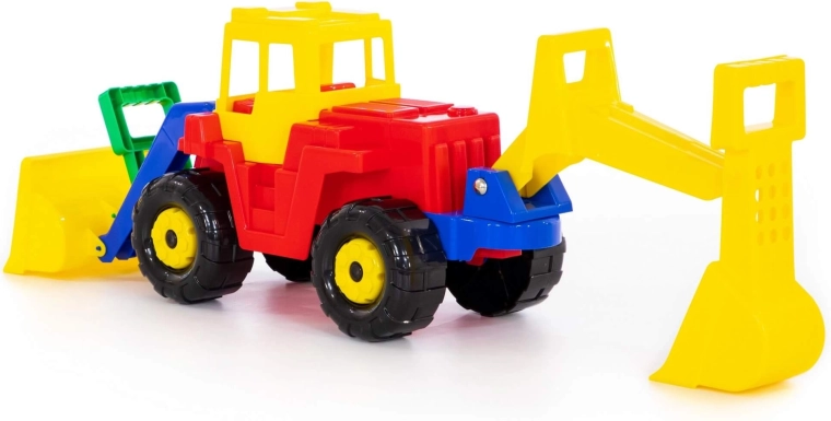 Cuchara excavadora trasera para pequeños constructores