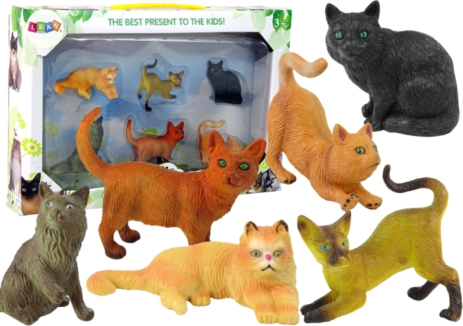 Set de 6 figuras – gatos de diferentes razas