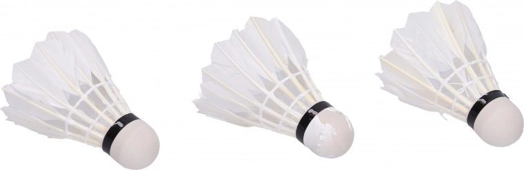 Volantes de bádminton blancos – set de 3 uds.