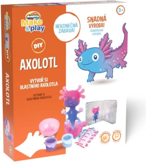 Modelo DIY axolotl – kit creativo para fabricar una figurita blanda