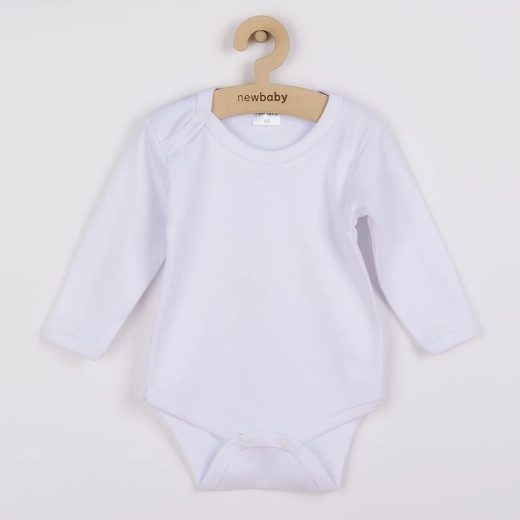 Body infantil de manga larga New Baby – blanco