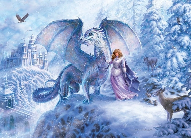 Puzzle familiar COBBLE HILL Dragón de hielo 350 piezas