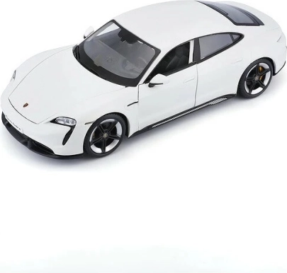 Welly Porsche Taycan Turbo S 1:24 modelo de coche color crema