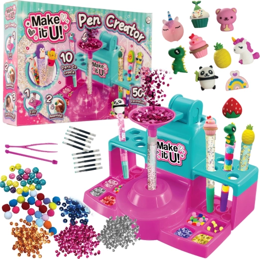 Kit creativo Make It U para fabricar bolígrafos con purpurina