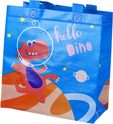 Bolsa de regalo dinosaurio azul 23 × 21,5 × 11 cm