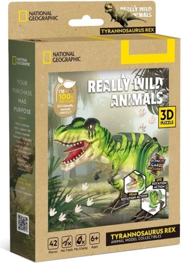 Puzzle 3D CubicFun National Geographic Tyrannosaurus rex de 42 piezas