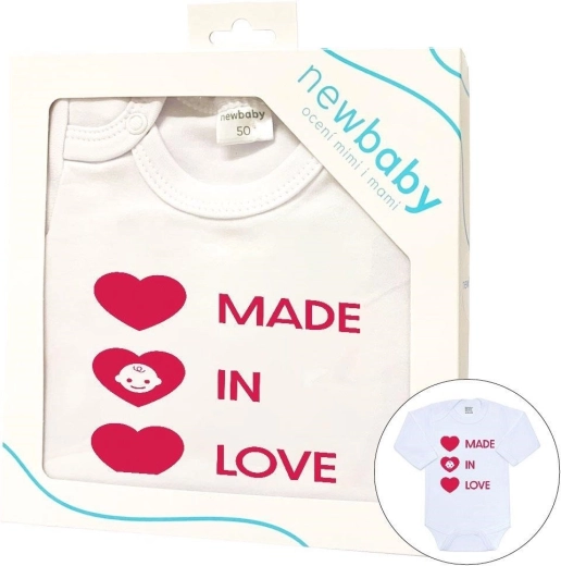 Body para bebé New Baby made in love, manga corta
