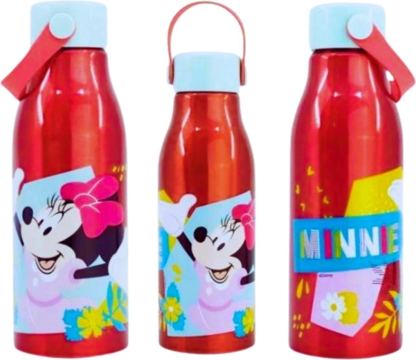 Botella de aluminio Minnie con asa de silicona 760 ml