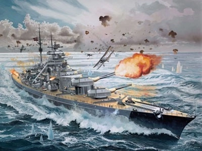 Buque de guerra BISMARCK, modelo de plástico Revell